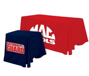 table throws with custom printed graphics