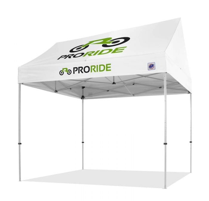 E-Z uP pop up canopy with custom printed graphisc